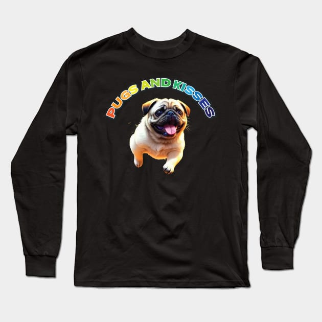 Just Pugs and Kisses 2 Long Sleeve T-Shirt by Dmytro